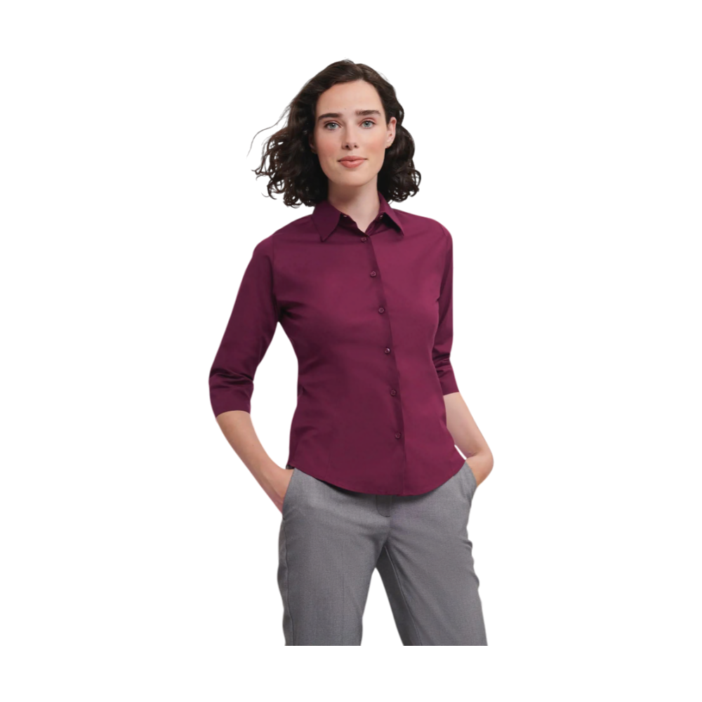 Russell Fitted Stretch Shirt [russellladiesslfittedstretchshirt]