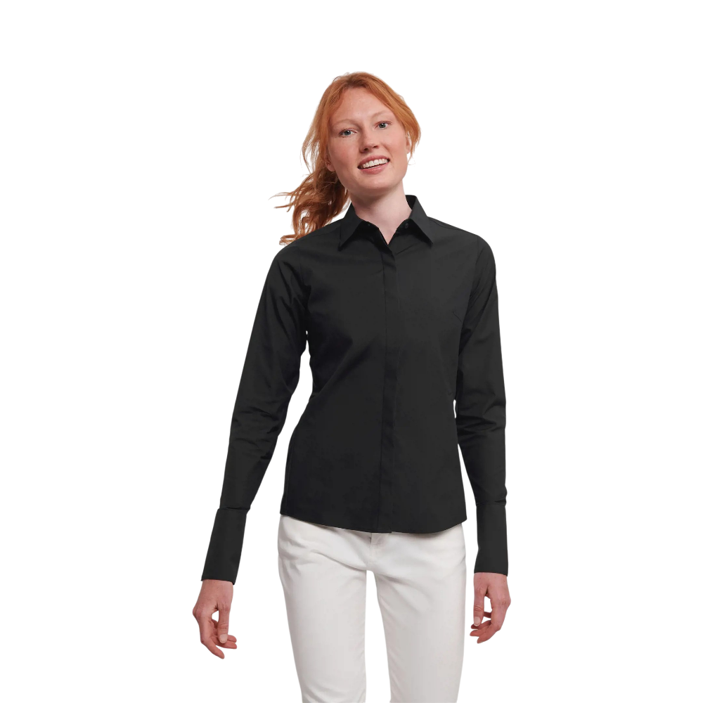 Russell Ladies Fitted Stretch Shirt [russellladieslslfittedultimatestretchshirt]