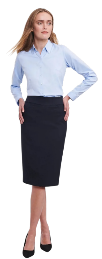 Russell Long Sleeve Herringbone Shirt [russellladieslsltailoredherringboneshirt]