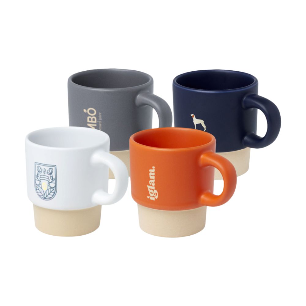 Stackable Espresso Cup with Clay Bottom [olympia130mlstackableexpressocupwithclaybottom]