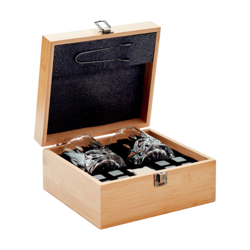 Whisky Glass Set in Bamboo Box [invernesswhiskysetinbamboobox]
