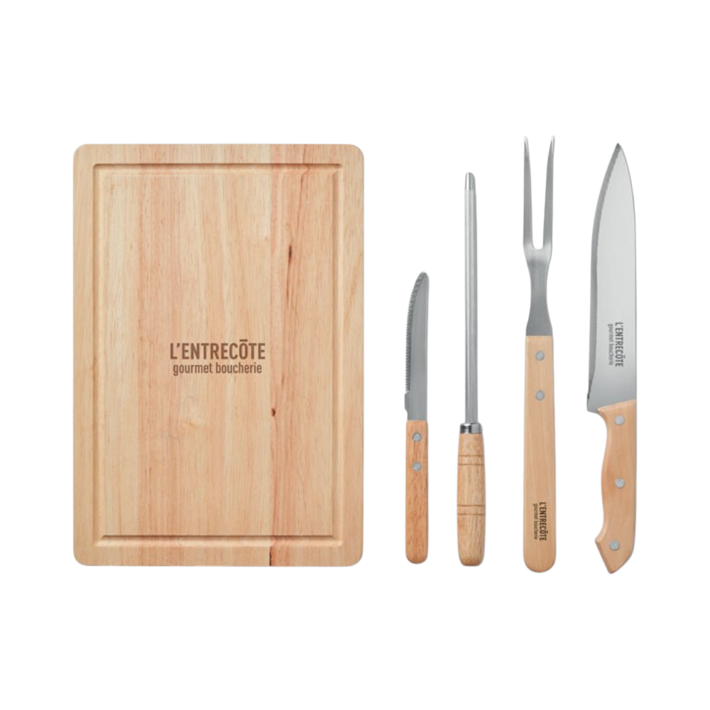 Wood Grille BBQ Set [grillesetof4bbqgrillingaccessori]
