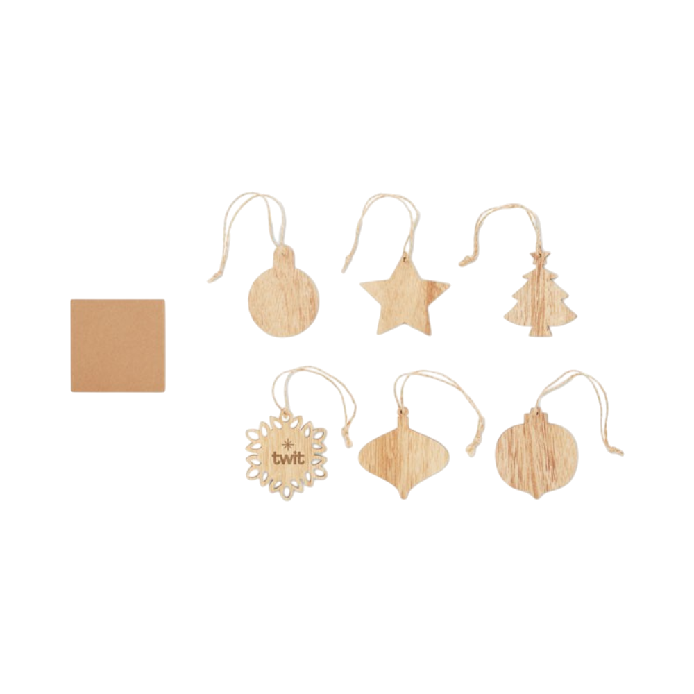 Wooden Xmas Ornaments [chrisetsetof6beechwoodenchristmasornaments]